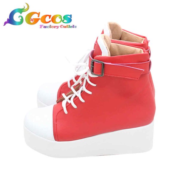 画像2: バーチャルYouTuber　VTuber　コスプレ靴　桃鈴ねね　私服衣装　コスプレブーツ　コスプレ衣装 (2)