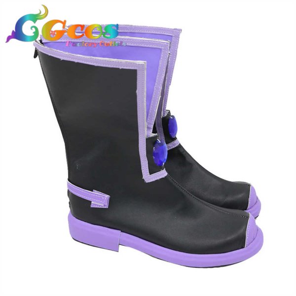 画像2: 超次元ゲイム ネプテューヌ　コスプレ靴　ネプテューヌ　OVA　コスプレブーツ　コスプレ衣装 (2)