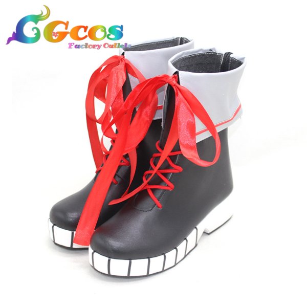 画像3: バーチャルYouTuber VTuber コスプレ靴 百鬼あやめ カジュアル系衣装 コスプレブーツ コスプレ衣装 (3)