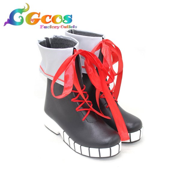 画像2: バーチャルYouTuber VTuber コスプレ靴 百鬼あやめ カジュアル系衣装 コスプレブーツ コスプレ衣装 (2)