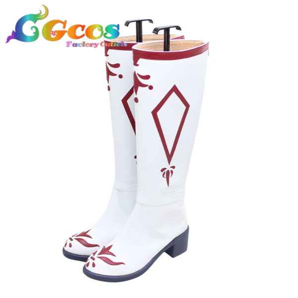 画像3: バーチャルYouTuber　VTuber　コスプレ靴　鈴木ヒナ　藍の華　コスプレブーツ　コスプレ衣装 (3)