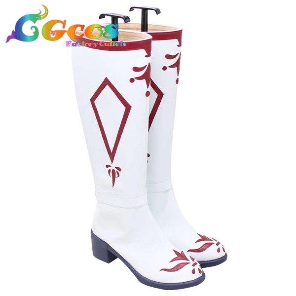 画像2: バーチャルYouTuber　VTuber　コスプレ靴　鈴木ヒナ　藍の華　コスプレブーツ　コスプレ衣装 (2)