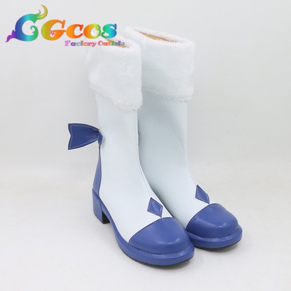 画像2: VOCALOID　コスプレ靴　氷枝の精霊姫 雪ミク2021　コスプレブーツ　コスプレ衣装 (2)