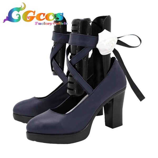 画像2: BanG Dream!　バンドリ　コスプレ靴　ノーブル・ローズ/2周年　宇田川あこ　コスプレブーツ　コスプレ衣装 (2)