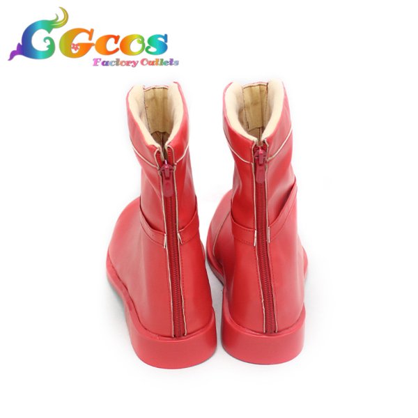 画像4: VOICEROID　コスプレ靴　弦巻マキ　コスプレブーツ　コスプレ衣装 (4)