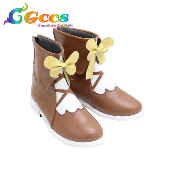 画像3: バーチャルYouTuber VTuber コスプレ靴 桃鈴ねね 新ビジュアル コスプレブーツ コスプレ衣装 (3)