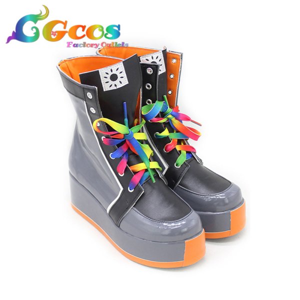 画像3: バーチャルYouTuber　VTuber　コスプレ靴　本間ひまわり　コスプレブーツ　コスプレ衣装 (3)