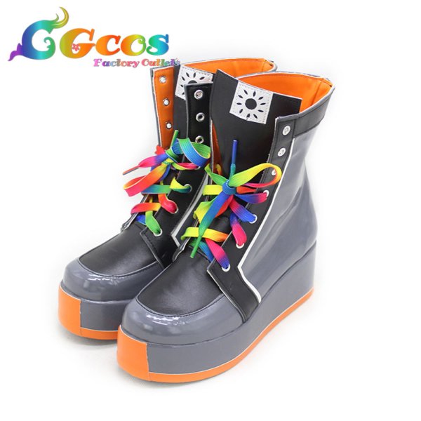 画像2: バーチャルYouTuber　VTuber　コスプレ靴　本間ひまわり　コスプレブーツ　コスプレ衣装 (2)