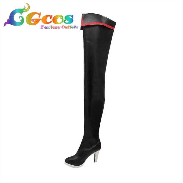 画像2: 魔都精兵のスレイブ　コスプレ靴　羽前京香　コスプレブーツ　コスプレ衣装 (2)