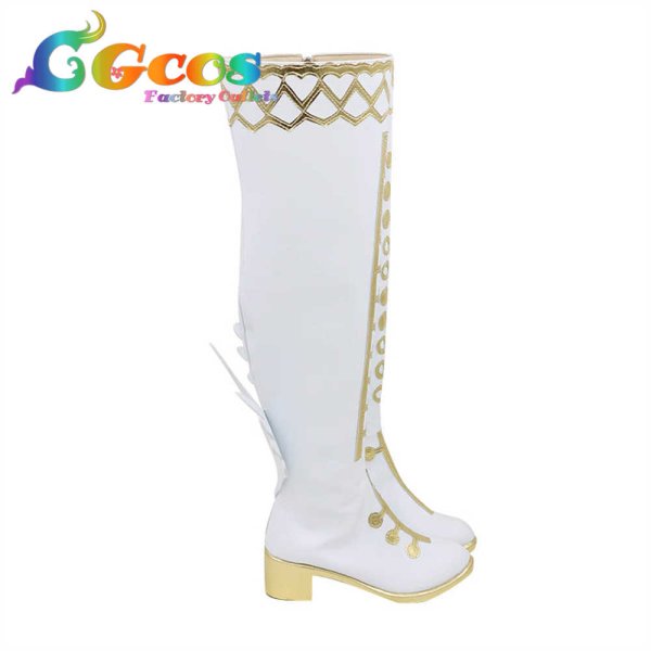 画像3: プリパラ　コスプレ靴　ファルル　ハートフルMMサイリウムワンピ　コスプレブーツ　コスプレ衣装 (3)