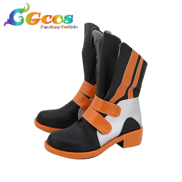 画像4: アークナイツ　コスプレ靴　エンカク　Flamebringer　コスプレブーツ　コスプレ衣装 (4)