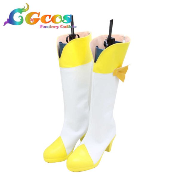 画像2: スマイルプリキュア!　コスプレ靴　黄瀬やよい　キュアピース　コスプレブーツ　コスプレ衣装 (2)