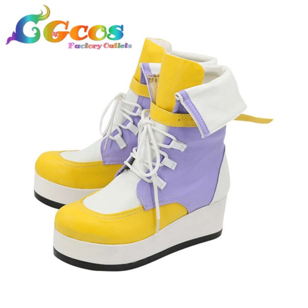 画像2: バーチャルYouTuber　VTuber　コスプレ靴　勇気ちひろ　コスプレブーツ　コスプレ衣装 (2)