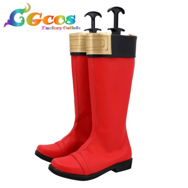 画像2: スーパー戦隊　コスプレ靴　騎士竜戦隊リュウソウジャー　コウ　リュウソウレッド　コスプレブーツ　コスプレ衣装 (2)