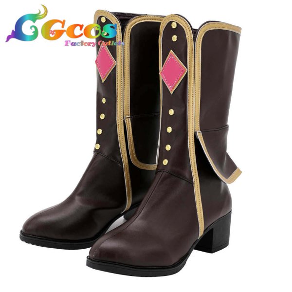 画像2: ラブライブ！虹ヶ咲学園スクールアイドル同好会　コスプレ靴　A・ZU・NA　上原歩夢　コスプレブーツ　コスプレ衣装 (2)