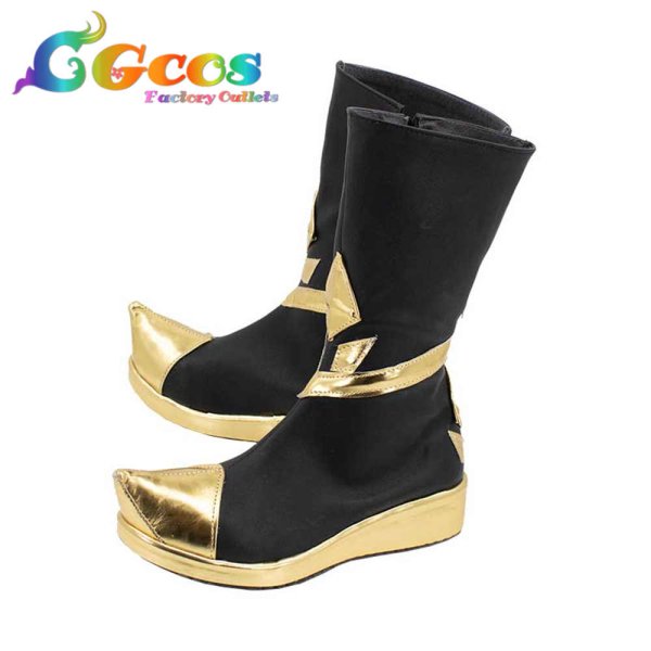 画像2: Sky 星を紡ぐ子どもたち　コスプレ靴　黒　コスプレブーツ　コスプレ衣装 (2)