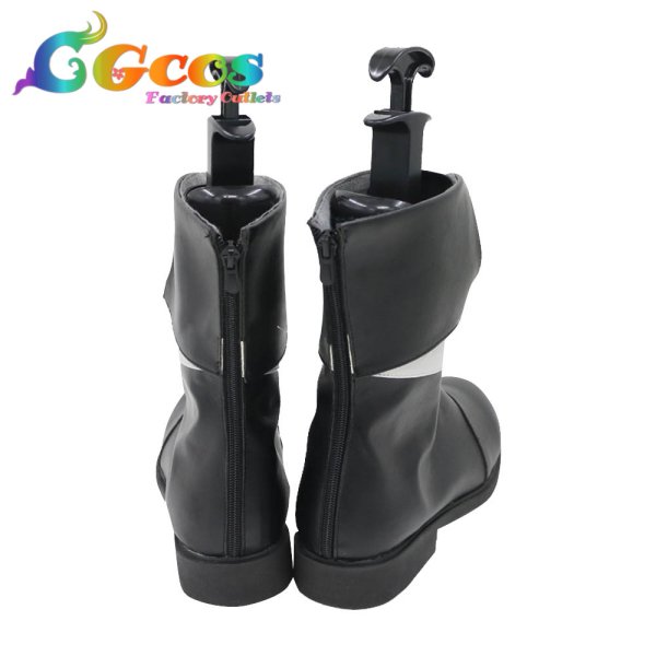 画像4: バーチャルYouTuber　VTuber　コスプレ靴　白上フブキ　通常衣装　コスプレブーツ　コスプレ衣装 (4)