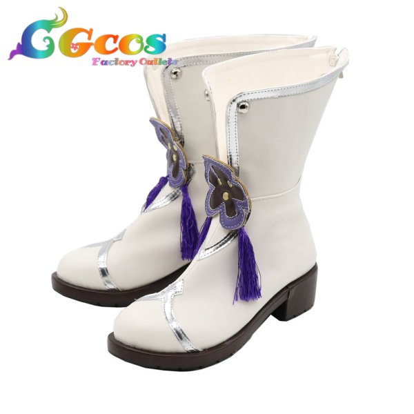 画像3: グランブルーファンタジー×ラブライブ!サンシャイン!! コスプレ靴 小原鞠莉 コスプレブーツ コスプレ衣装 (3)