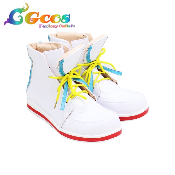 画像3: バーチャルYouTuber　VTuber　コスプレ靴　大空スバル　コスプレブーツ　コスプレ衣装 (3)