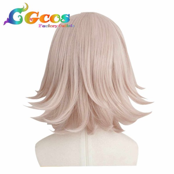 画像2: スーパーダンガンロンパ2 さよなら絶望学園 ウィッグ 七海千秋 コスプレ衣装 (2)