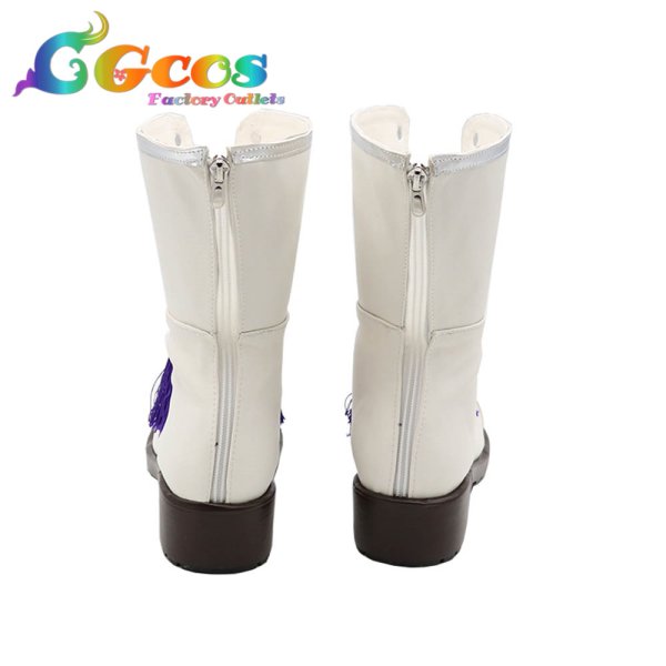 画像4: グランブルーファンタジー×ラブライブ!サンシャイン!! コスプレ靴 小原鞠莉 コスプレブーツ コスプレ衣装 (4)