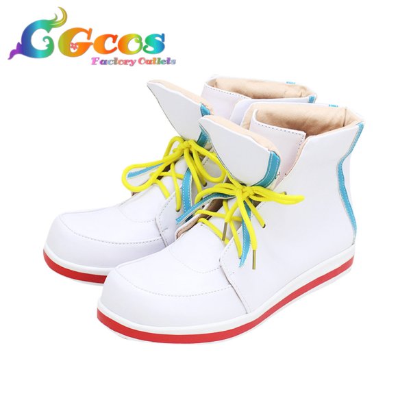 画像2: バーチャルYouTuber　VTuber　コスプレ靴　大空スバル　コスプレブーツ　コスプレ衣装 (2)