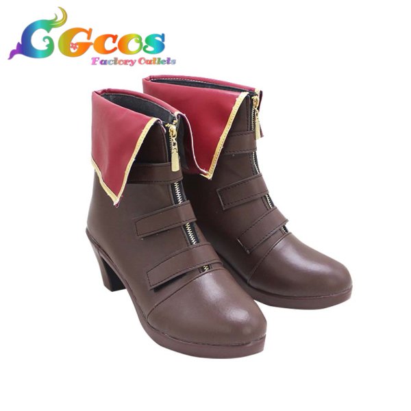 画像2: バーチャルYouTuber　VTuber　コスプレ靴　宝鐘マリン　コスプレブーツ　コスプレ衣装 (2)