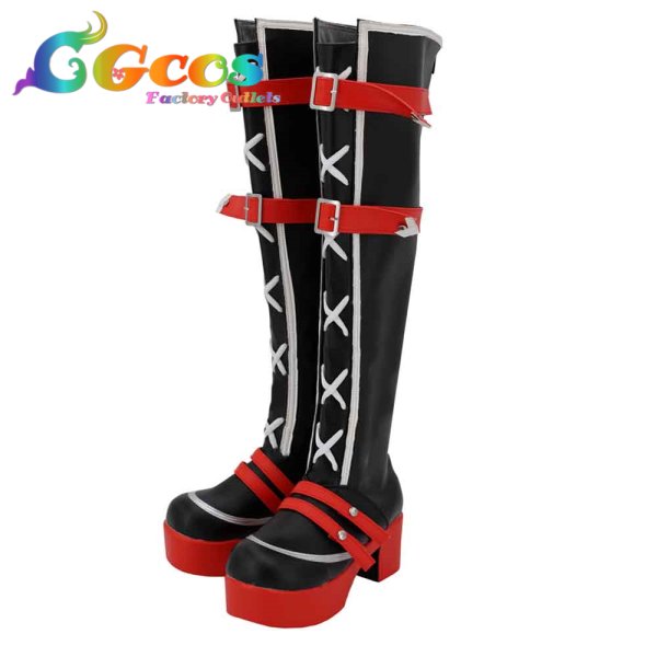 画像2: ラブライブ! サンシャイン!!　コスプレ靴　黒澤ダイヤ　パンクロック編　覚醒後　コスプレブーツ　コスプレ衣装 (2)