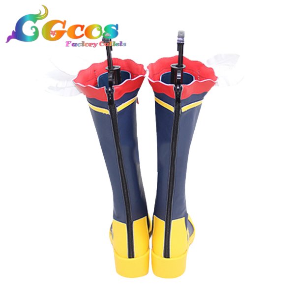 画像4: プリパラ　コスプレ靴　スーパーサイリウムコーデ　 ブリリアントプリンスサイリウムコーデ　 紫京院ひびき　コスプレブーツ　コスプレ衣装 (4)