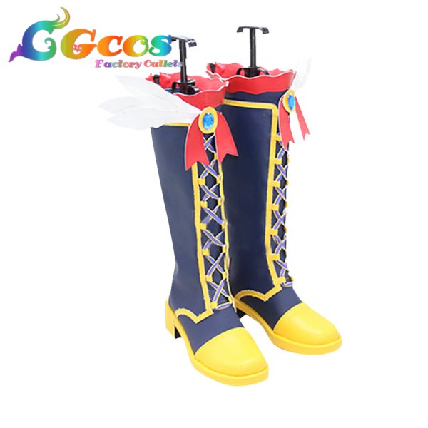 画像3: プリパラ　コスプレ靴　スーパーサイリウムコーデ　 ブリリアントプリンスサイリウムコーデ　 紫京院ひびき　コスプレブーツ　コスプレ衣装 (3)