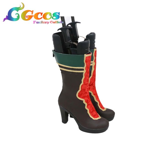 画像2: 真・三國無双8　コスプレ靴　関銀屏　コスプレブーツ　コスプレ衣装 (2)