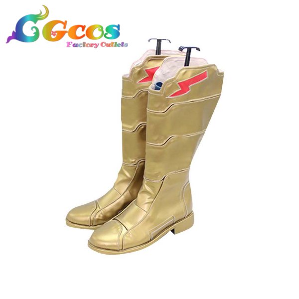 画像2: キャプテン・マーベル　Captain Marvel　コスプレ靴　シャザム　Shazam　コスプレブーツ　コスプレ衣装 (2)