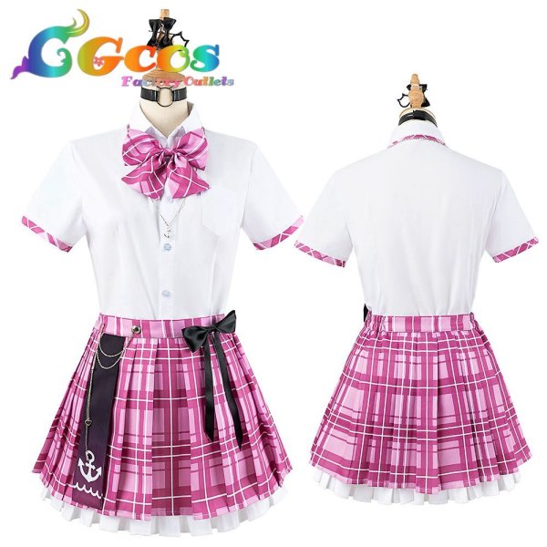 画像4: 「一部在庫あり」バーチャルYouTuber VTuber 5億年ぶりの新衣装 カーディガンver. 湊あくあ コスプレ衣装 (4)