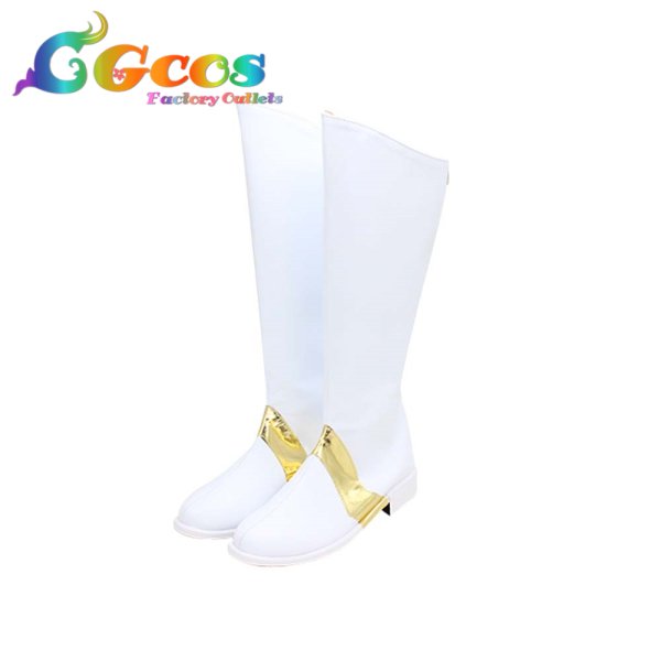 画像2: コードギアス 反逆のルルーシュ　コスプレ靴　C.C.　拘束服　白　コスプレブーツ　コスプレ衣装 (2)