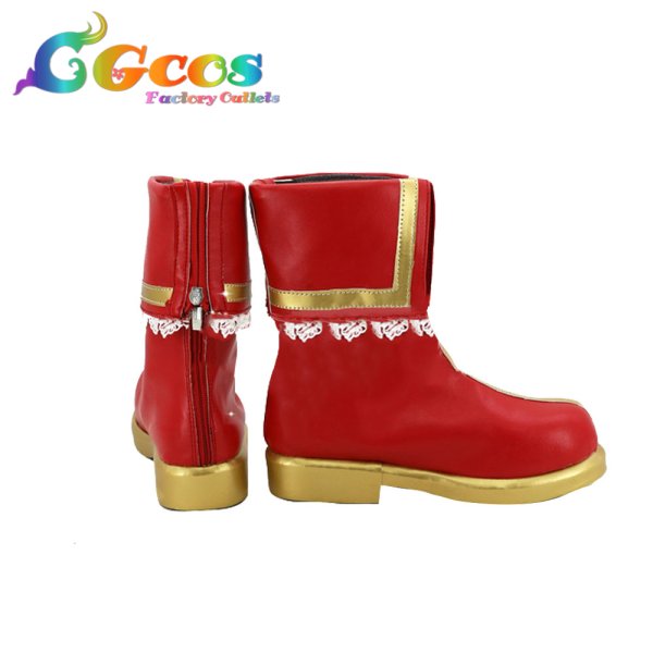 画像2: BanG Dream! バンドリ コスプレ靴 Poppin'Party 戸山香澄 コスプレブーツ コスプレ衣装 (2)