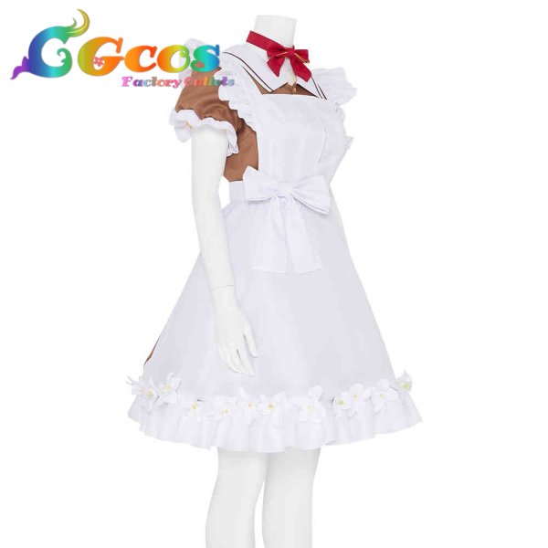 画像3: バーチャルYouTuber Vtuber 桃鈴ねね メイド服 コスプレ衣装 (3)