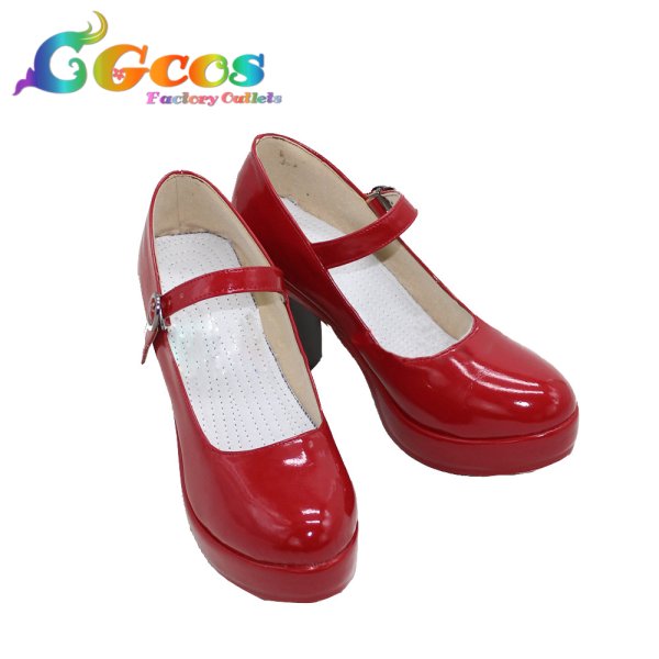 画像3: ひぐらしのなく頃に コスプレ靴 羽入 エンジェルモート コスプレブーツ コスプレ衣装 (3)