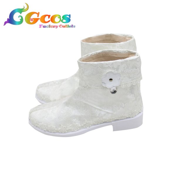 画像2: 東方Project コスプレ靴 東方妖々夢 リリーホワイト コスプレブーツ コスプレ衣装 (2)