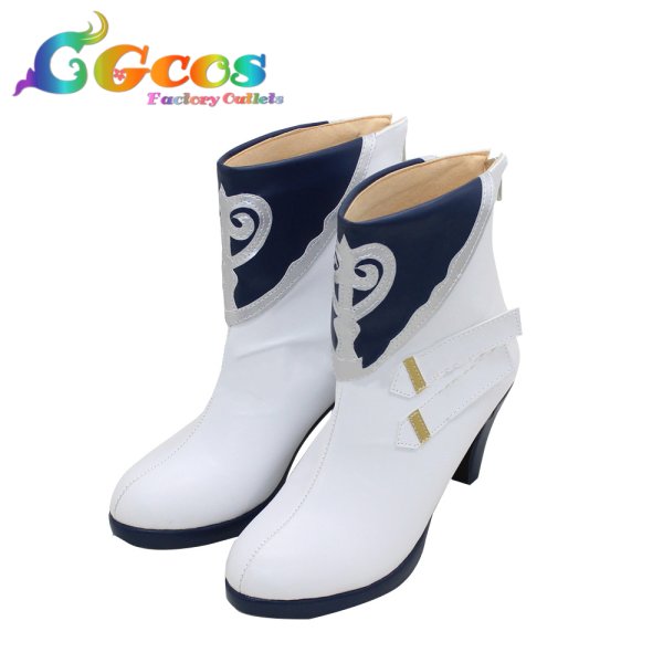 画像2: シノアリス SINoALICE コスプレ靴 スノウホワイト コスプレブーツ コスプレ衣装 (2)