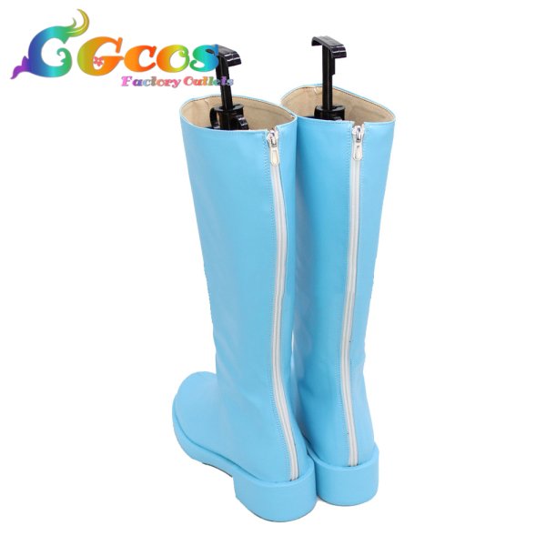 画像3: 東方Project コスプレ靴 東方風神録 河城にとり コスプレブーツ コスプレ衣装 (3)