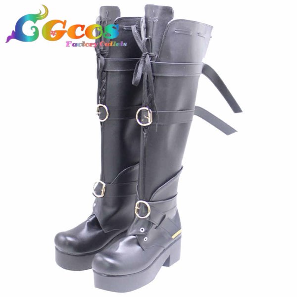 画像2: アズールレーン コスプレ靴 綾波 闇然礼装 コスプレブーツ コスプレ衣装 (2)