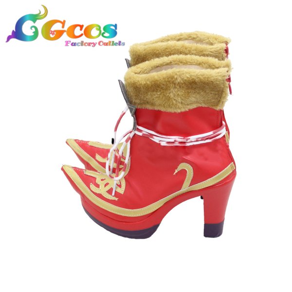 画像3: ラブライブ! サンシャイン!! コスプレ靴 Aqours 紅葉狩り編 覚醒後 黒澤ルビィ コスプレブーツ コスプレ衣装 (3)