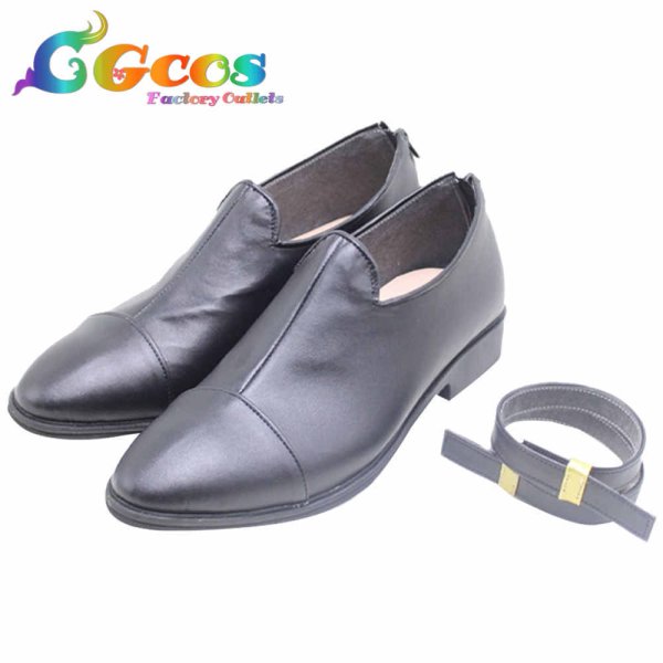 画像2: バーチャルYouTuber VTuber コスプレ靴 星街すいせい 戦うメイド服 コスプレブーツ コスプレ衣装 (2)