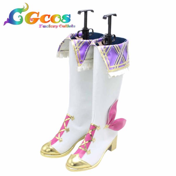 画像2: ラブライブ!スーパースター!! コスプレ靴 フレッシュライブ編 Liella! 嵐千砂都 コスプレブーツ コスプレ衣装 (2)