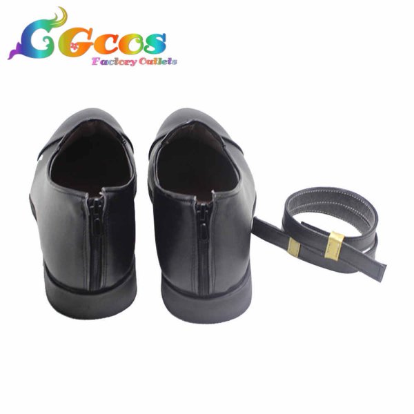 画像3: バーチャルYouTuber VTuber コスプレ靴 星街すいせい 戦うメイド服 コスプレブーツ コスプレ衣装 (3)