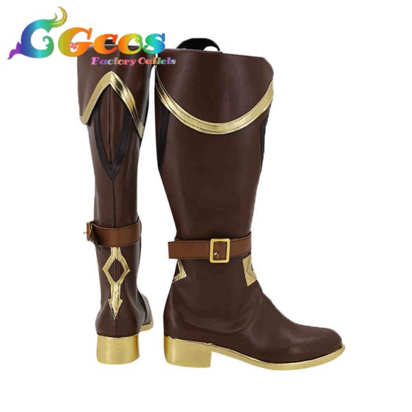 画像3: 原神 げんしん コスプレ靴 ガイア コスプレブーツ コスプレ衣装 (3)