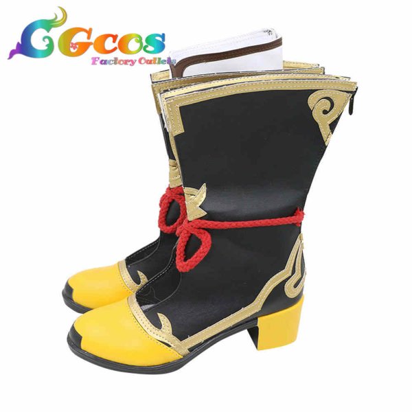 画像2: 原神 げんしん コスプレ靴 香菱 シャンリン コスプレブーツ コスプレ衣装 (2)