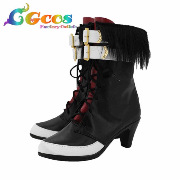 画像2: ラブライブ! サンシャイン!! コスプレ靴 パンクロック編 覚醒後 黒澤ルビィ コスプレブーツ コスプレ衣装 (2)