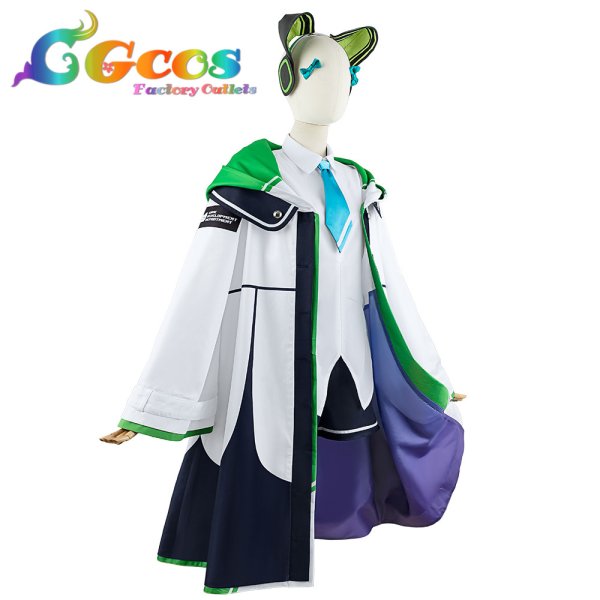 画像2: 「一部在庫あり」ブルーアーカイブ 才羽ミドリ コスプレ衣装 (2)