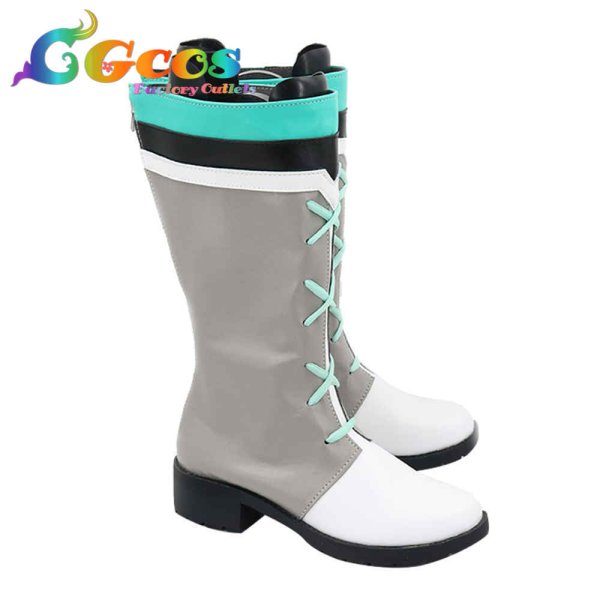 画像2: バーチャルYouTuber VTuber コスプレ靴 森森鈴蘭 Linglan Lily コスプレブーツ コスプレ衣装 (2)